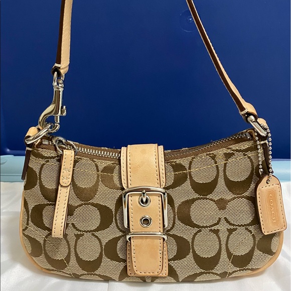 Coach Brown and Tan Shoulder Bag - Picture 1 of 10